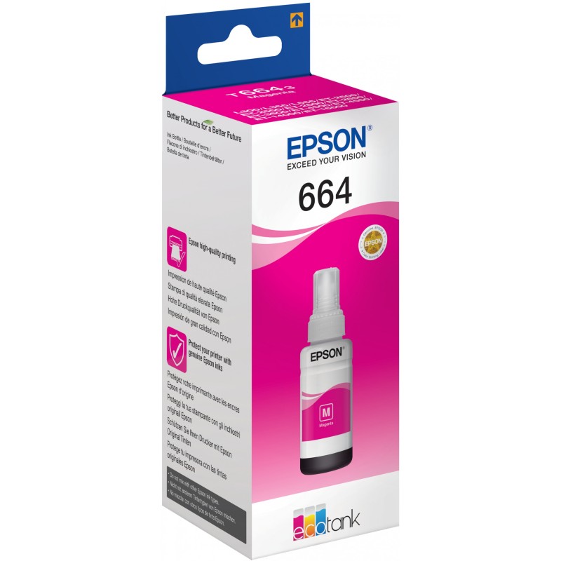 Buy Epson Ink - T6643 - Magenta Bottle Eco Tank Refill Ink 70ml in Cyprus, Nicosia, Limassol, Larnaka, Pafos
