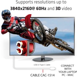 Buy Club3D Cable USB 3.1 Type-C to HDMI 2.0 UHD 1.8m Active St St in Cyprus, Nicosia, Limassol, Larnaka, Pafos