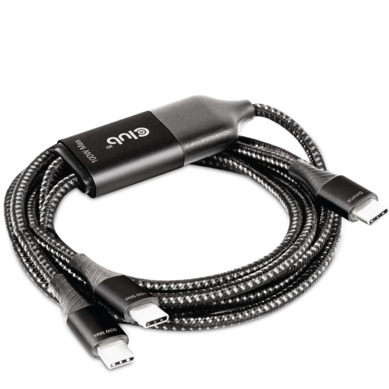 Buy Club3D Charging Cable - USB Type-C to 2x Type-C 1.83m 100W St St in Cyprus, Nicosia, Limassol, Larnaka, Pafos