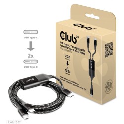 Buy Club3D Charging Cable - USB Type-C to 2x Type-C 1.83m 100W St St in Cyprus, Nicosia, Limassol, Larnaka, Pafos