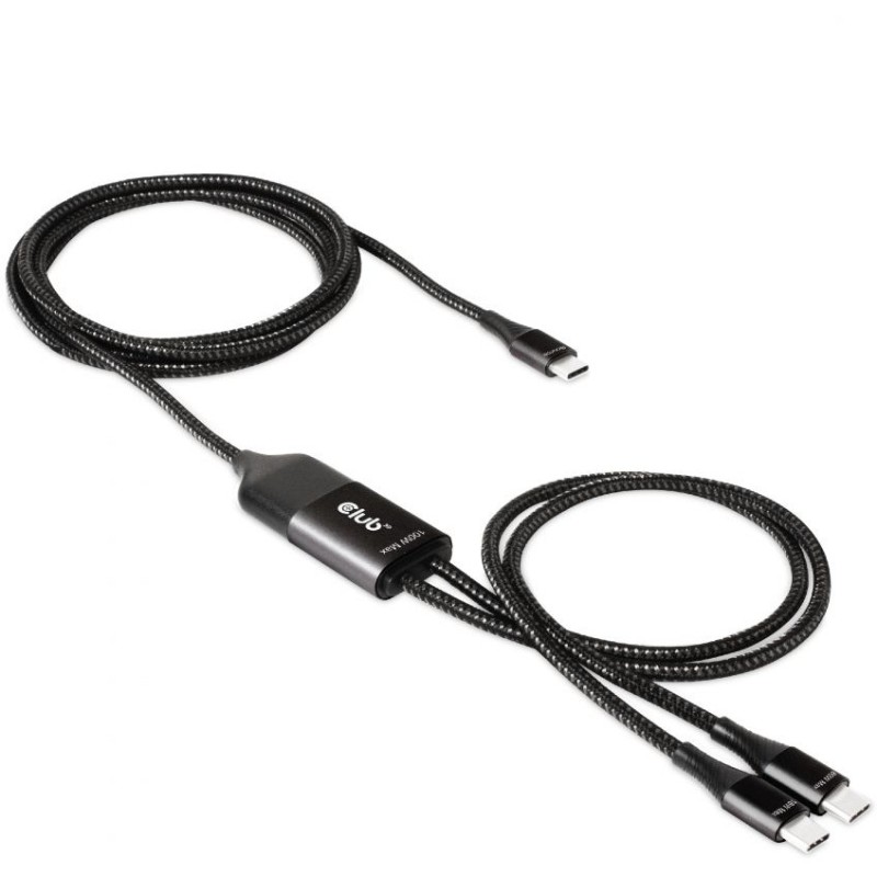 Buy Club3D Charging Cable - USB Type-C to 2x Type-C 1.83m 100W St St in Cyprus, Nicosia, Limassol, Larnaka, Pafos