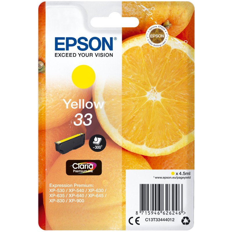 Buy Epson - C13T33444012 - Yellow in Cyprus, Nicosia, Limassol, Larnaka, Pafos