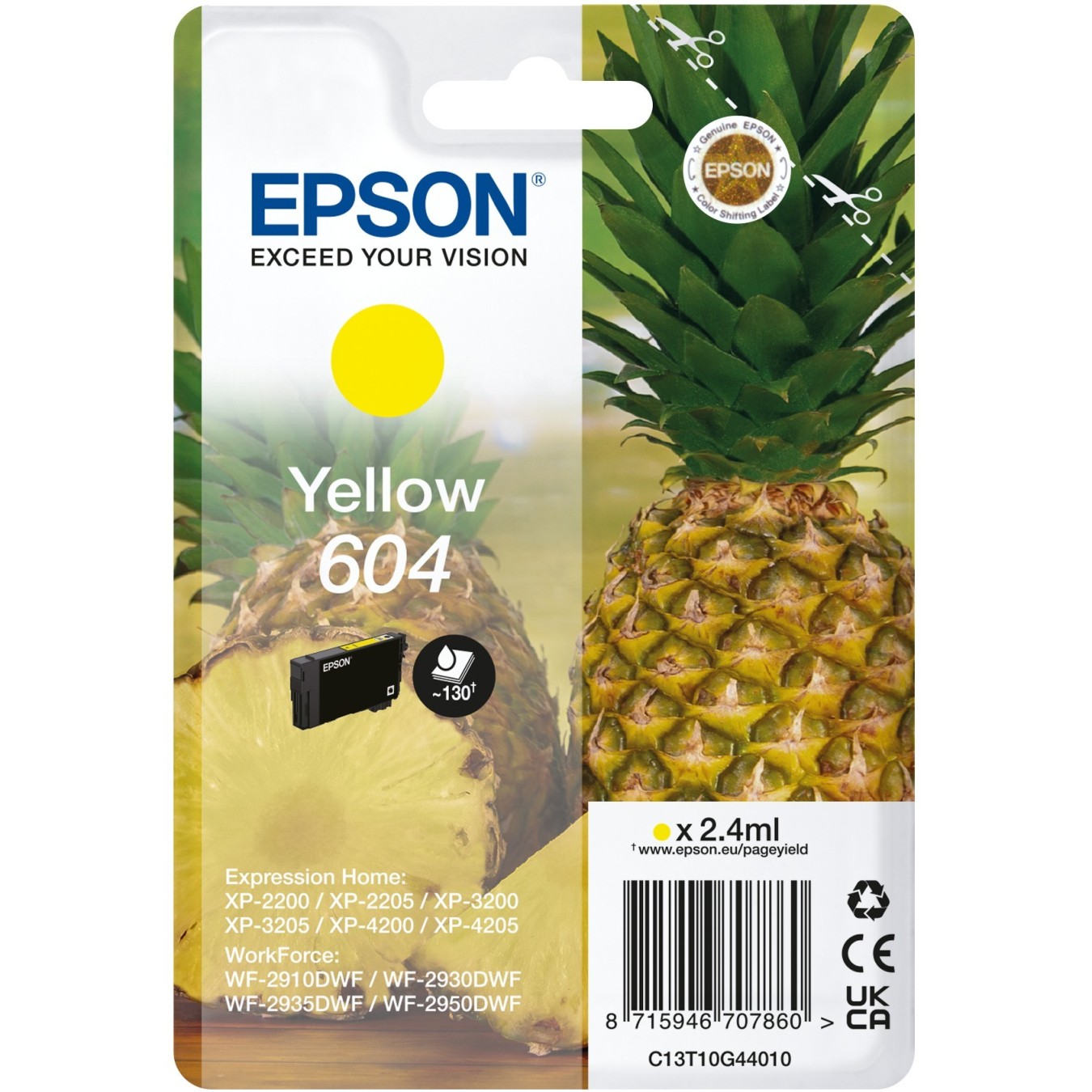 Epson Ink 604 - C13T10G44010 - Yellow up to 130 pages — Buy in Cyprus with Fast Delivery