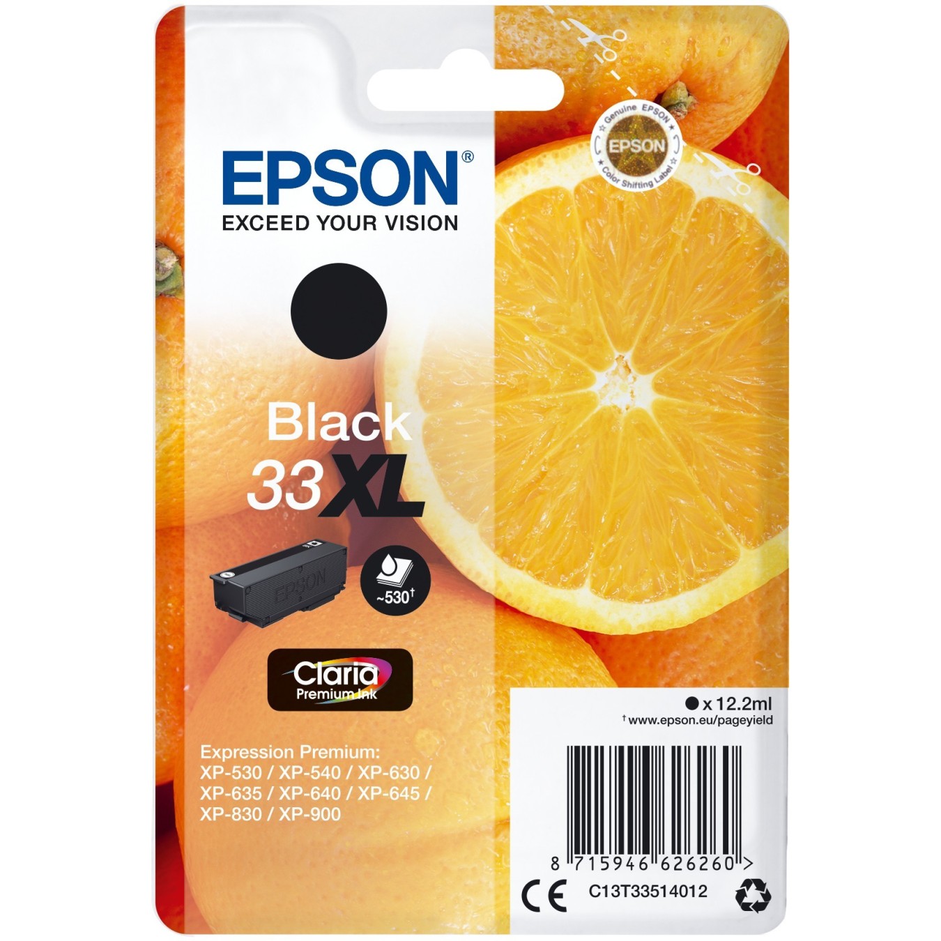 Epson Ink 33XL - C13T33514012 - Black up to 530 pages — Buy in Cyprus with Fast Delivery