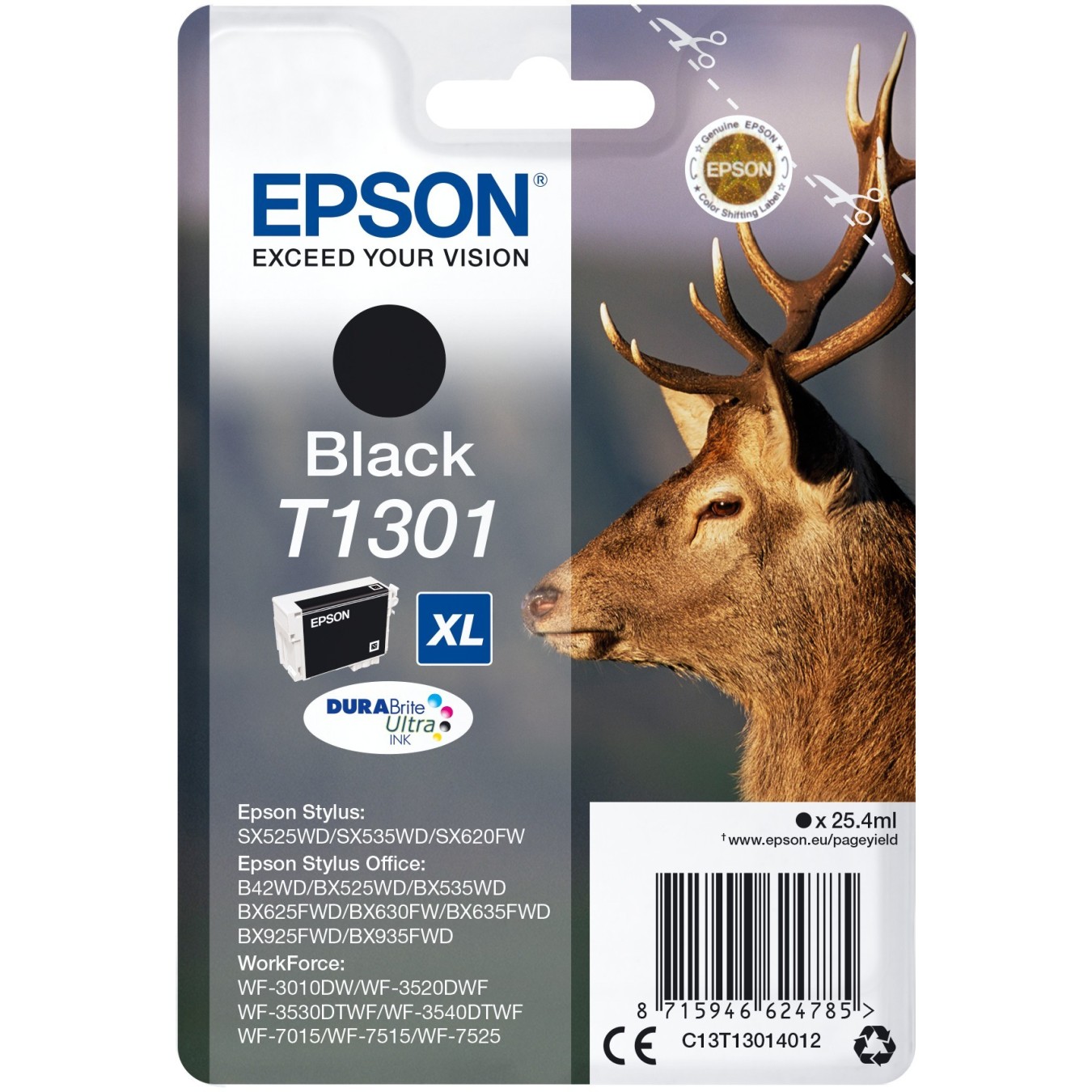 Epson Ink C13T13014012 - T1301 - Black, up to 945 pages — Buy in Cyprus with Fast Delivery