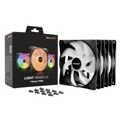 Buy be quiet! Light Wings LX - 140mm PWM Case Fans (3-pack) - Black, ARGB, 1200 RPM in Cyprus, Nicosia, Limassol, Larnaka, Pafos