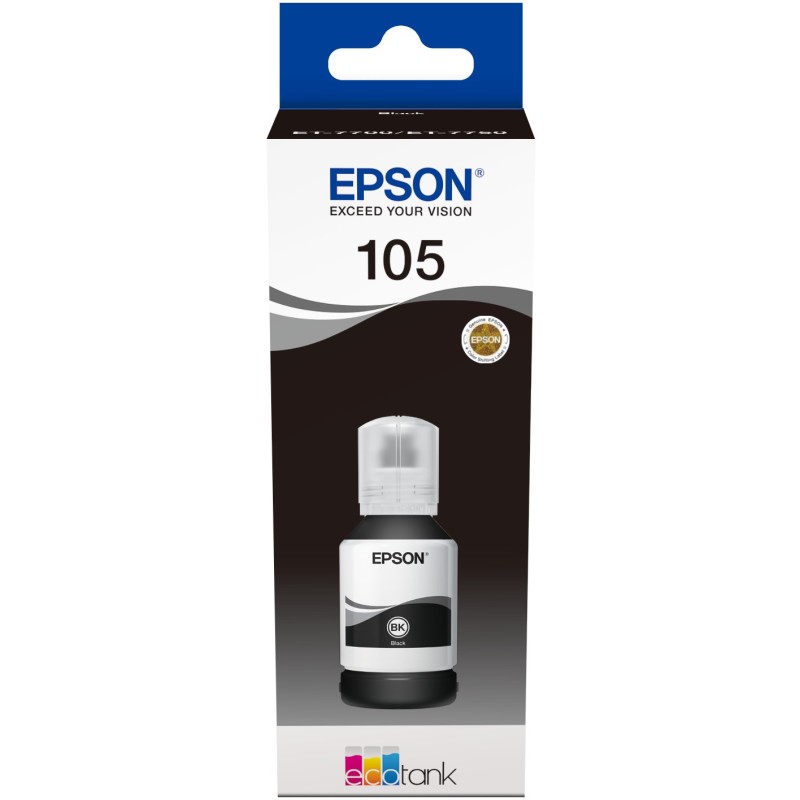 Buy Epson Ink - 4LB 105 - EcoTank Black ink bottle pigmented in Cyprus, Nicosia, Limassol, Larnaka, Pafos