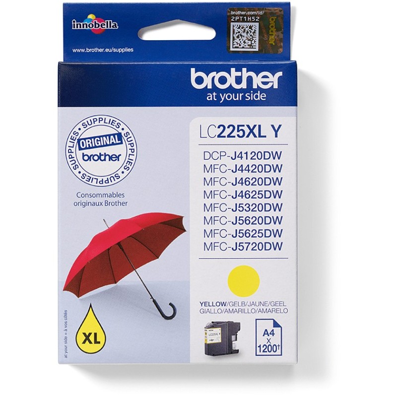 Buy Brother Ink Cartridge - LC-225XL-Y - Yellow up to 1,200 pages per ISO/IEC 24711 in Cyprus, Nicosia, Limassol, Larnaka, Pafos