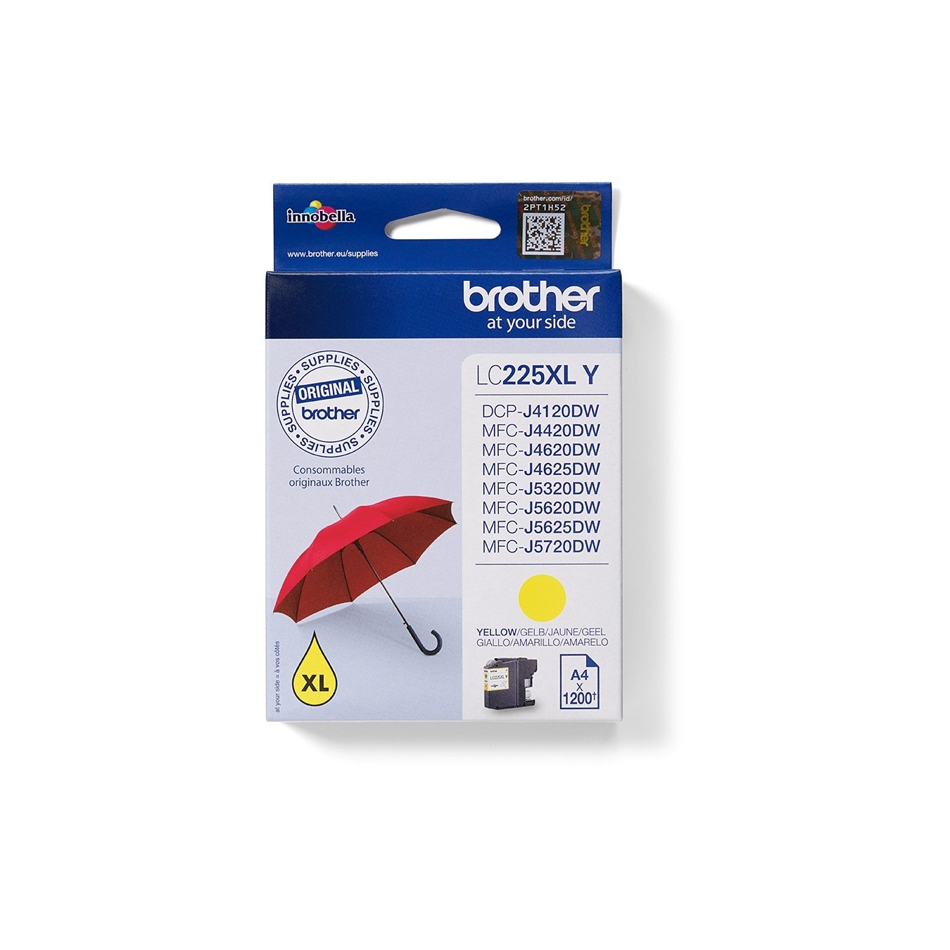 Brother Ink Cartridge - LC-225XL-Y - Yellow up to 1,200 pages per ISO/IEC 24711 — Buy in Cyprus with Fast Delivery