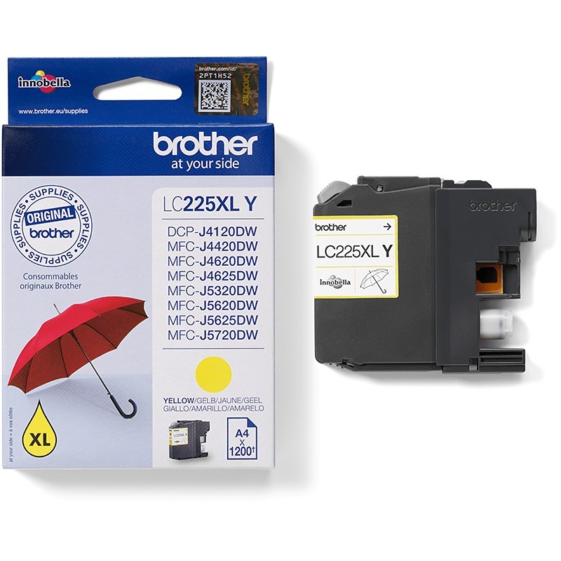 Buy Brother Ink Cartridge - LC-225XL-Y - Yellow up to 1,200 pages per ISO/IEC 24711 in Cyprus, Nicosia, Limassol, Larnaka, Pafos