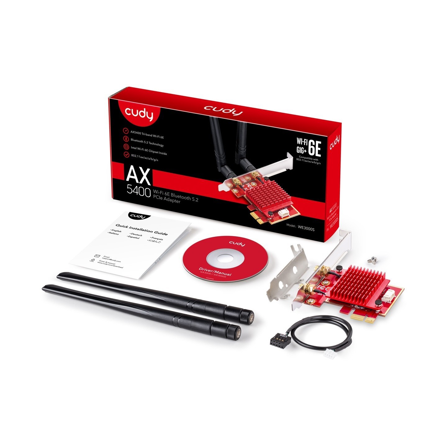 Cudy Wi-Fi 6E PCI Express Adapter - AX5400 - Wi-Fi 6E PCI Express Adapter — Buy in Cyprus with Fast Delivery