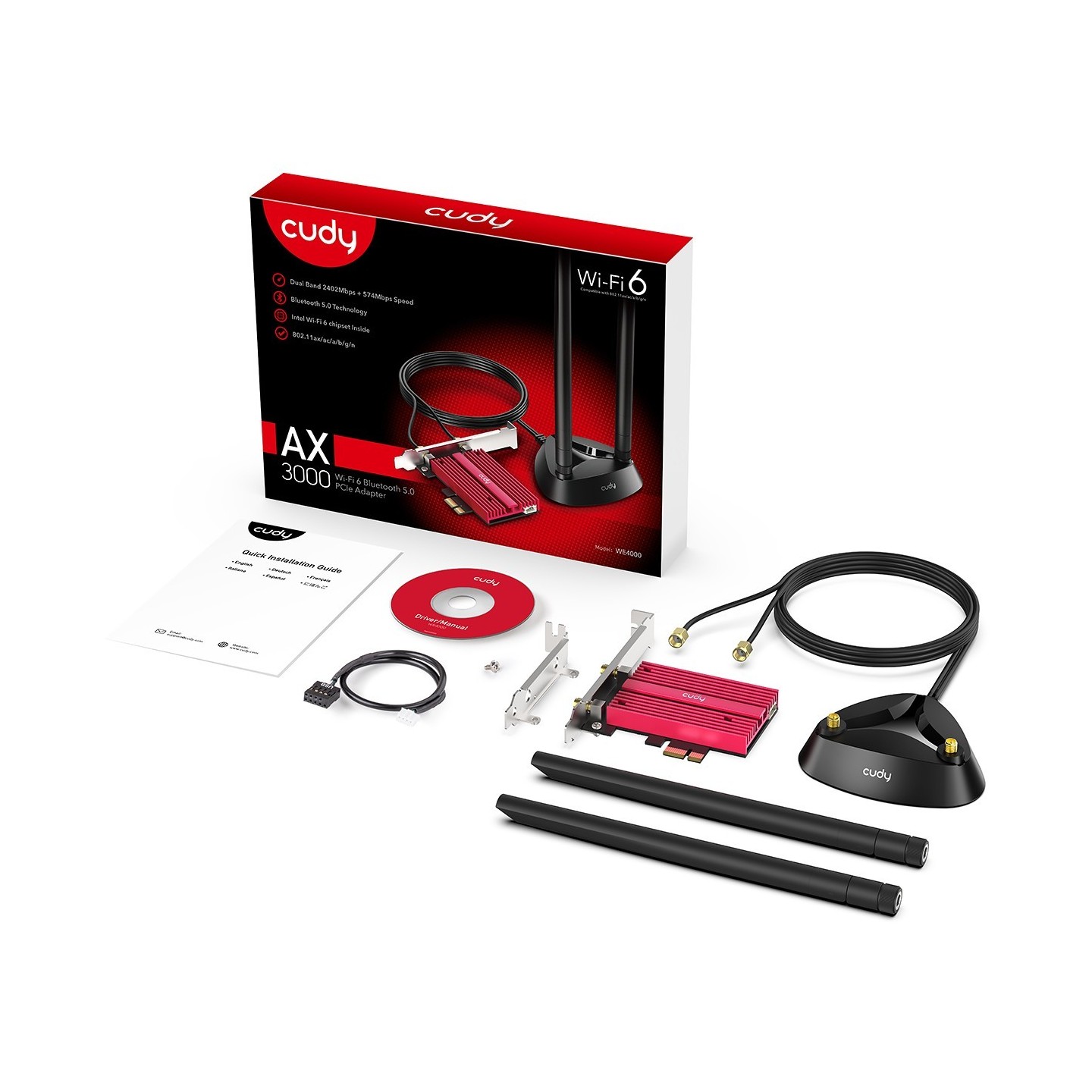 Cudy Wi-Fi 6E PCI Express Adapter - AX5400 - Wi-Fi 6E PCI Express Adapter — Buy in Cyprus with Fast Delivery