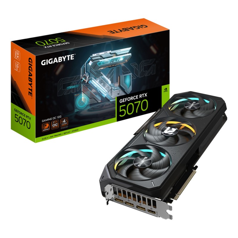 Gigabyte GeForce RTX 5070 12GB Gaming OC - 2625 MHz GDDR7 WINDFORCE 3X - GV-N5070GAMING OC-12GD (Boxed)