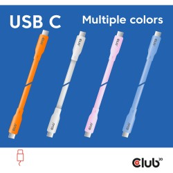 Buy Club3D Lifestyle USB-C Cable - PD 240W.20Gbps 2m Orange in Cyprus, Nicosia, Limassol, Larnaka, Pafos