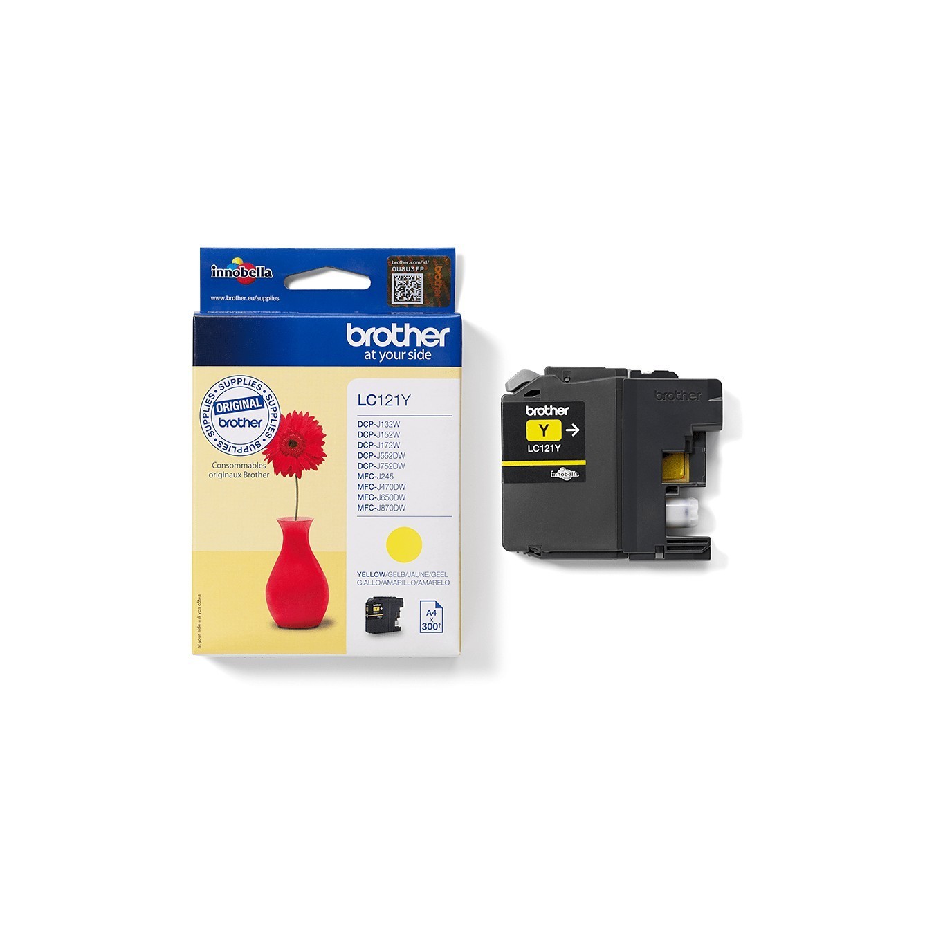 Brother Ink - LC-121Y - Yellow up to 300 pages A4 ISO 24711 — Buy in Cyprus with Fast Delivery