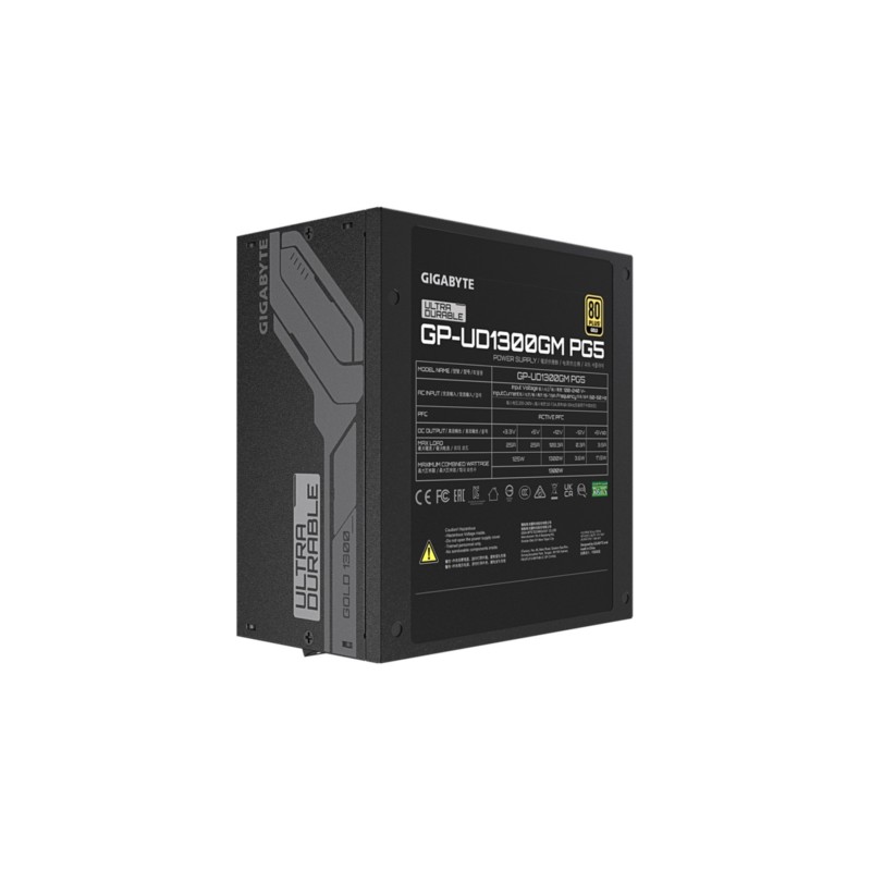 Buy Gigabyte GP-UD1300GM PG5 - 1300W ATX PSU, 80 PLUS Gold, Fully-Modular, Black in Cyprus, Nicosia, Limassol, Larnaka, Pafos