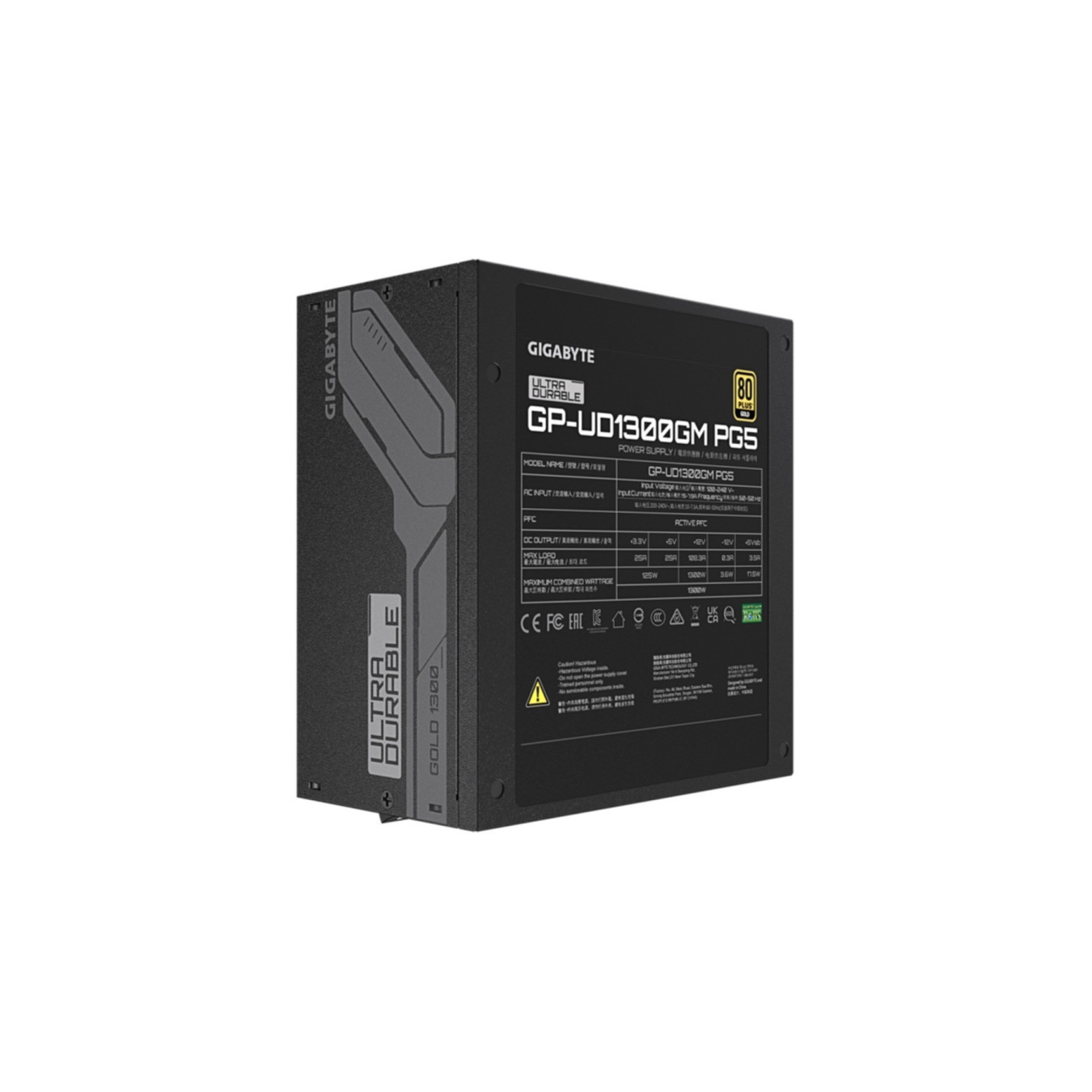 Gigabyte GP-UD1300GM PG5 - 1300W ATX PSU, 80 PLUS Gold, Fully-Modular, Black — Buy in Cyprus with Fast Delivery