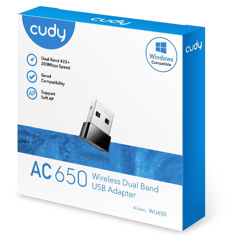 Buy Z Cudy Wi-Fi Mini USB Adapter - AC650 - Wi-Fi Mini USB Adapter in Cyprus, Nicosia, Limassol, Larnaka, Pafos