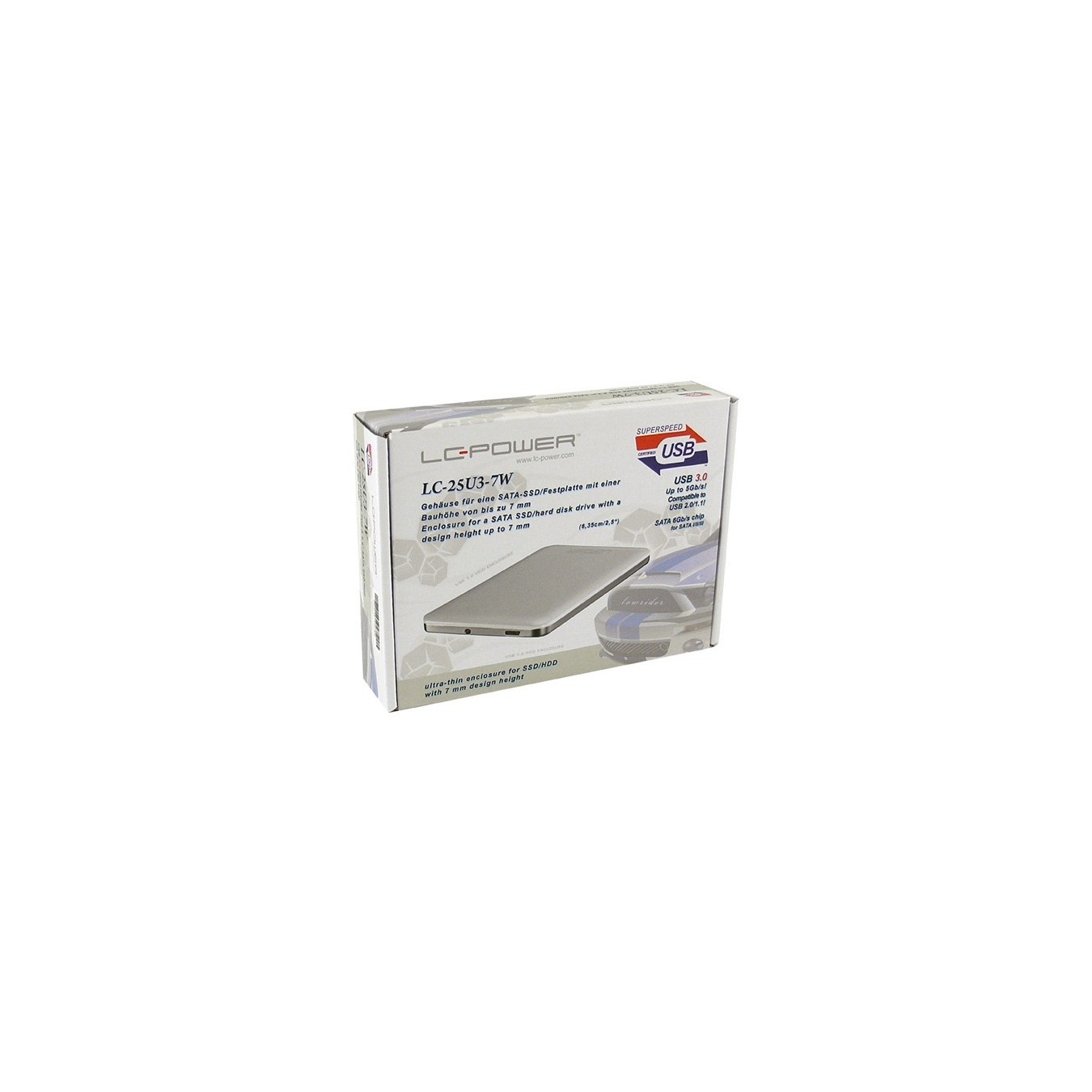 LC-Power - 6cm SATA USB3 White 7mm — Buy in Cyprus with Fast Delivery