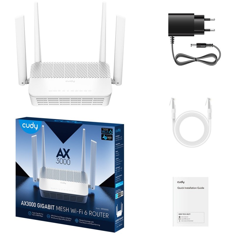 Buy Cudy Mesh Router - AX3000 - Gigabit Wi-Fi 6 Mesh Router in Cyprus, Nicosia, Limassol, Larnaka, Pafos