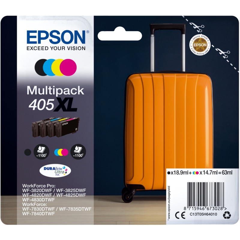 Buy Epson Ink - C13T05H64010 - 405XL 4-pack (BKMCY) in Cyprus, Nicosia, Limassol, Larnaka, Pafos