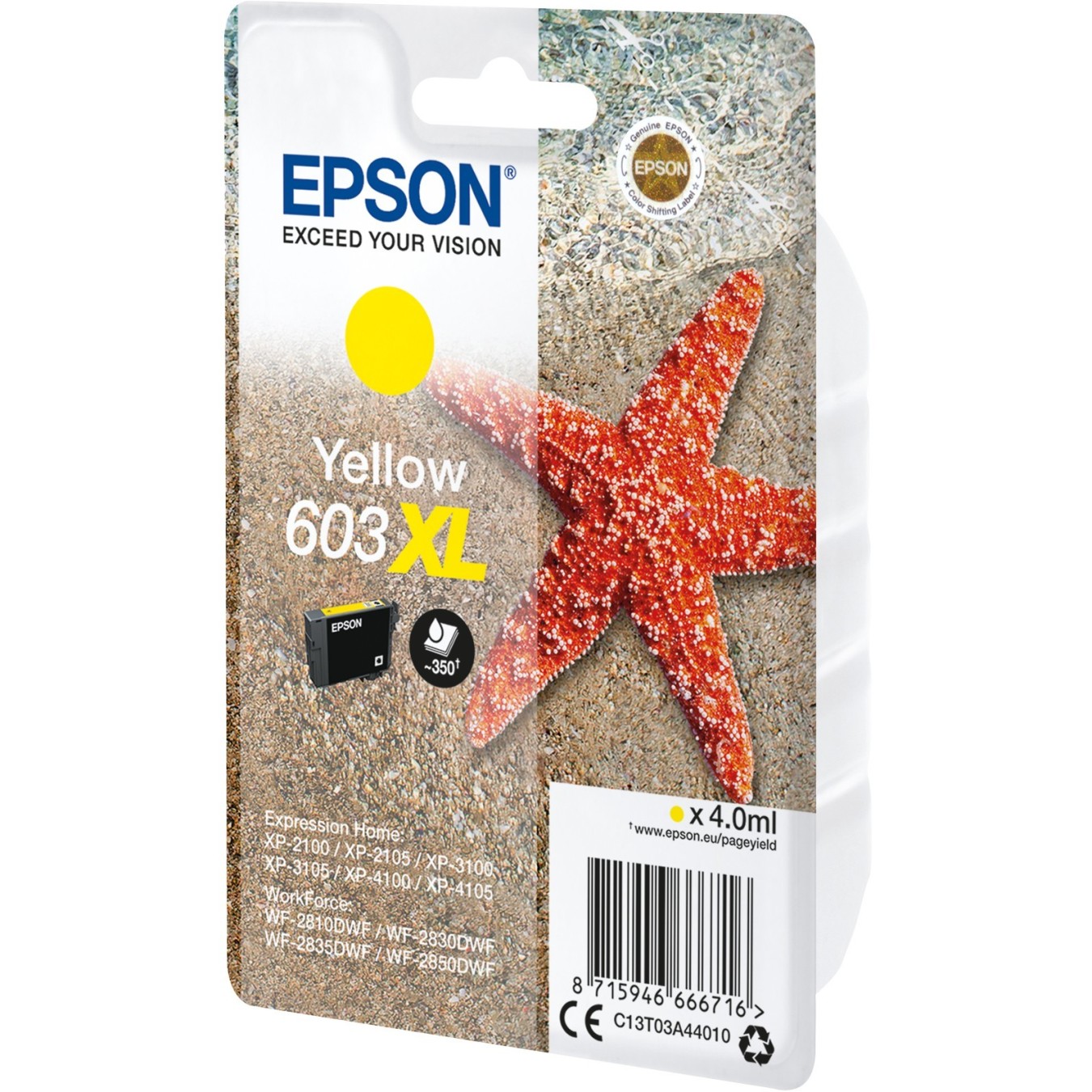 Epson Ink - 603XL - Yellow up to 350 pages — Buy in Cyprus with Fast Delivery
