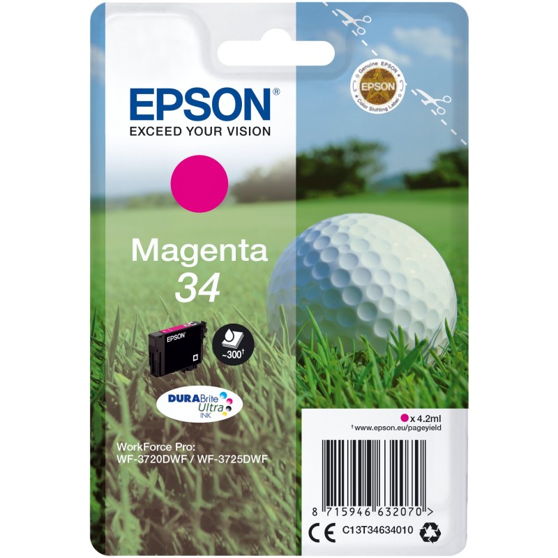 Buy Epson Ink 34 - C13T34634010 - Magenta up to 300 pages in Cyprus, Nicosia, Limassol, Larnaka, Pafos