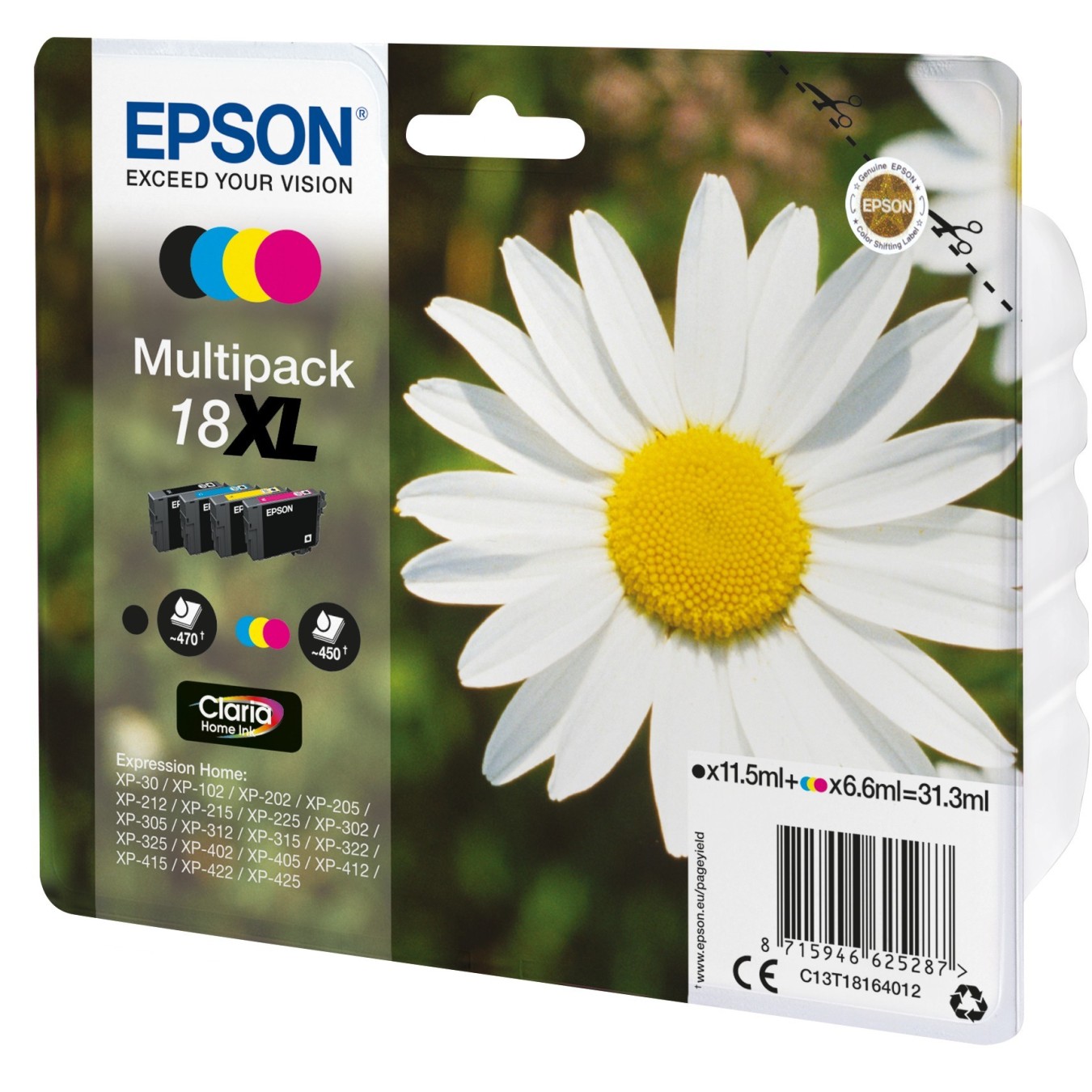 Epson Ink Cartridge - Black and Tri-color High Capacity 31.3ml 1-pack blister without alarm — Buy in Cyprus with Fast Delivery