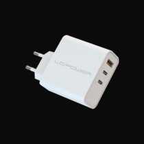 LC-Power Charger - LC-GAN-65 - 2x USB-C USB-A 65W White — Buy in Cyprus with Fast Delivery