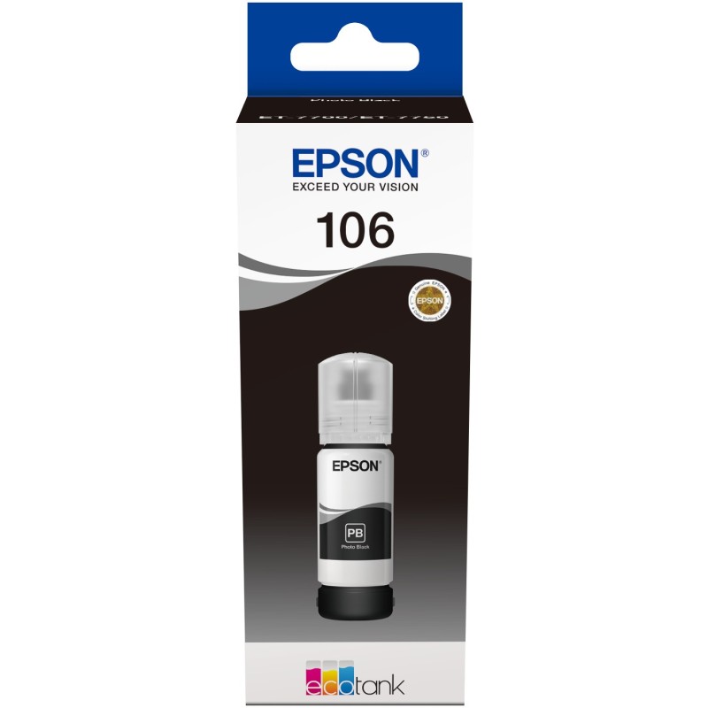 Buy Epson Ink 5LB - 106 - EcoTank Photo Black ink bottle in Cyprus, Nicosia, Limassol, Larnaka, Pafos