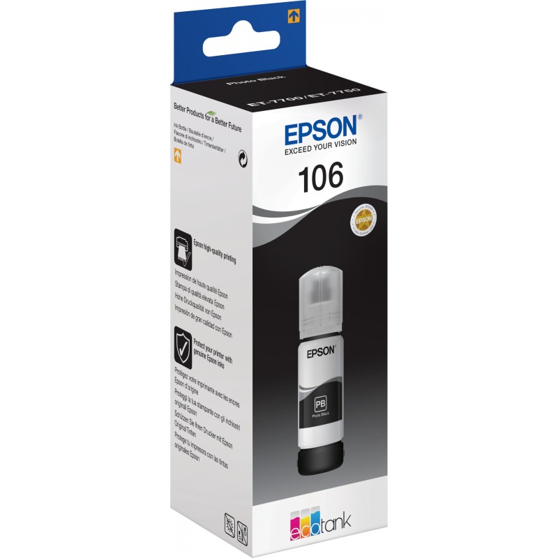 Buy Epson Ink 5LB - 106 - EcoTank Photo Black ink bottle in Cyprus, Nicosia, Limassol, Larnaka, Pafos