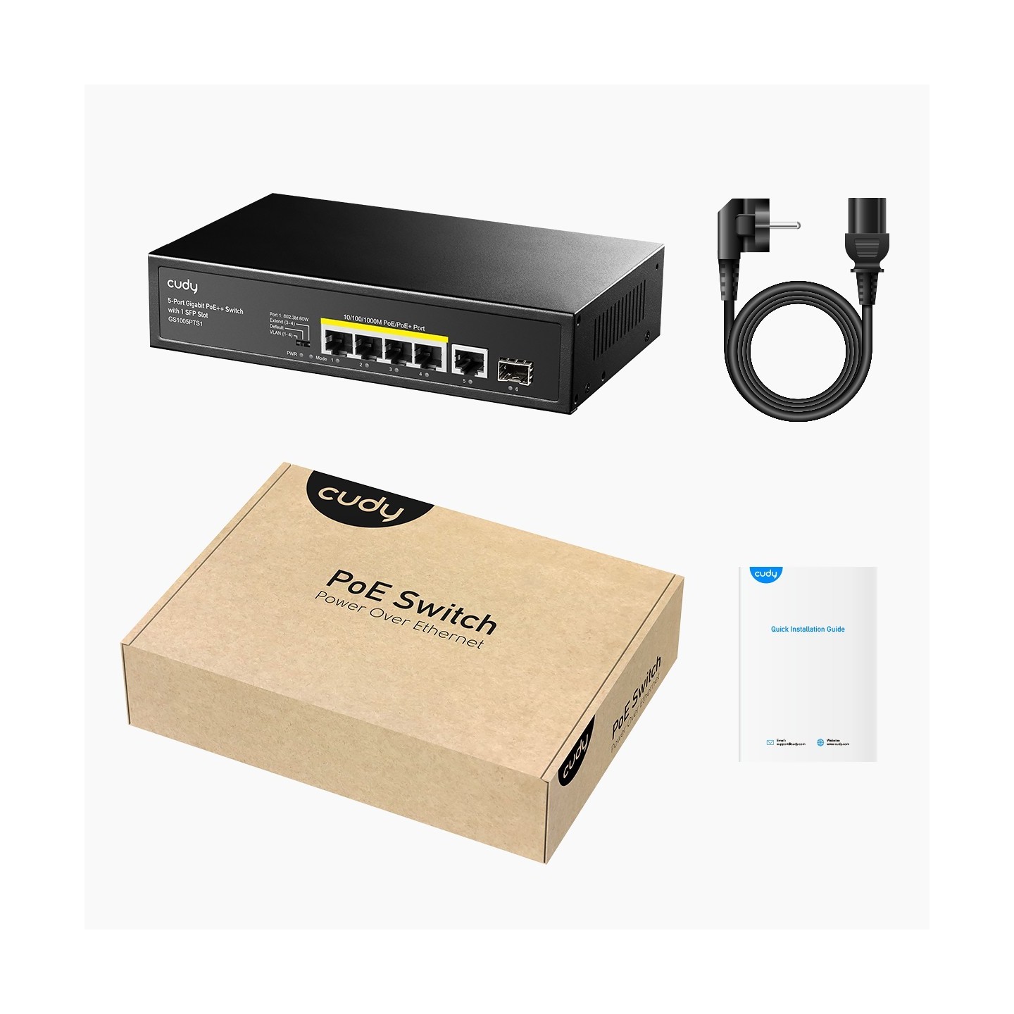 Cudy GS1005PTS1 - 5+1P PoE+ SFP — Buy in Cyprus with Fast Delivery