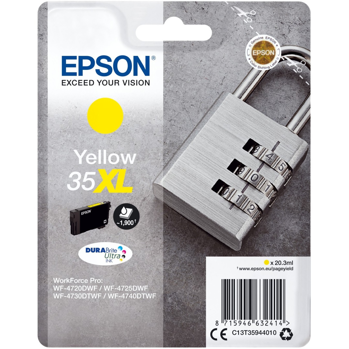 Epson Ink Cartridge - C13T35944010 - Yellow HC — Buy in Cyprus with Fast Delivery