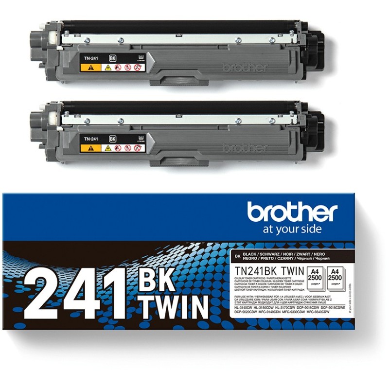 Buy Brother Toner - TN241BKTWIN - 2-pack up to 2,500 pages ISO/IEC 19798 in Cyprus, Nicosia, Limassol, Larnaka, Pafos