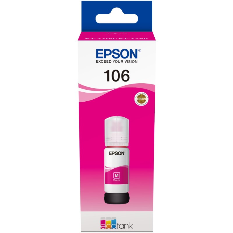 Buy Epson Ink ON 1LB EcoTank Magenta ink bottle - 106 - EcoTank Magenta ink bottle in Cyprus, Nicosia, Limassol, Larnaka, Pafos