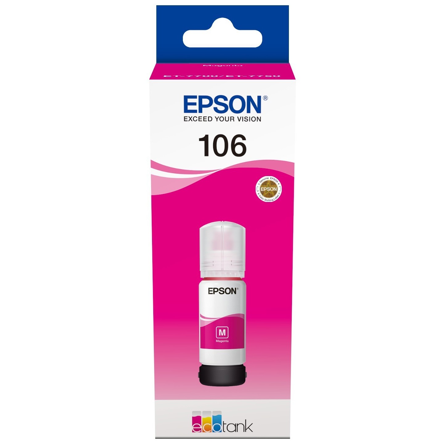 Epson Ink ON 1LB EcoTank Magenta ink bottle - 106 - EcoTank Magenta ink bottle — Buy in Cyprus with Fast Delivery