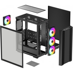 DeepCool CC560 ARGB V2 Mid Tower PC Case - Black (Boxed) — Buy in Cyprus with Fast Delivery