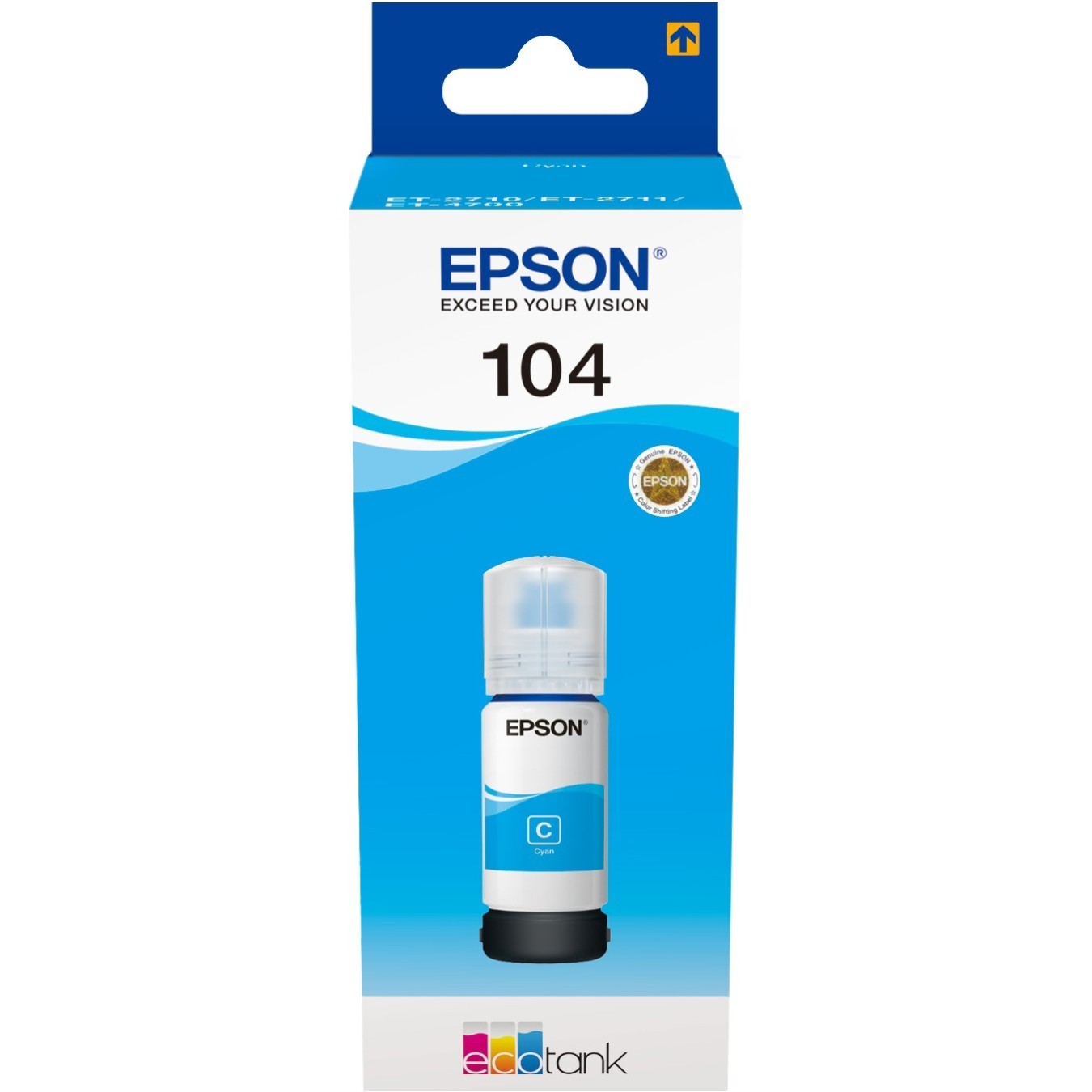 Epson Ink 104 EcoTank - C13T00P240 - Cyan, up to 7,500 pages — Buy in Cyprus with Fast Delivery