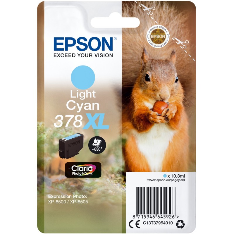 Buy Epson Ink 378XL - C13T37954010 - Light Cyan up to 830 pages in Cyprus, Nicosia, Limassol, Larnaka, Pafos