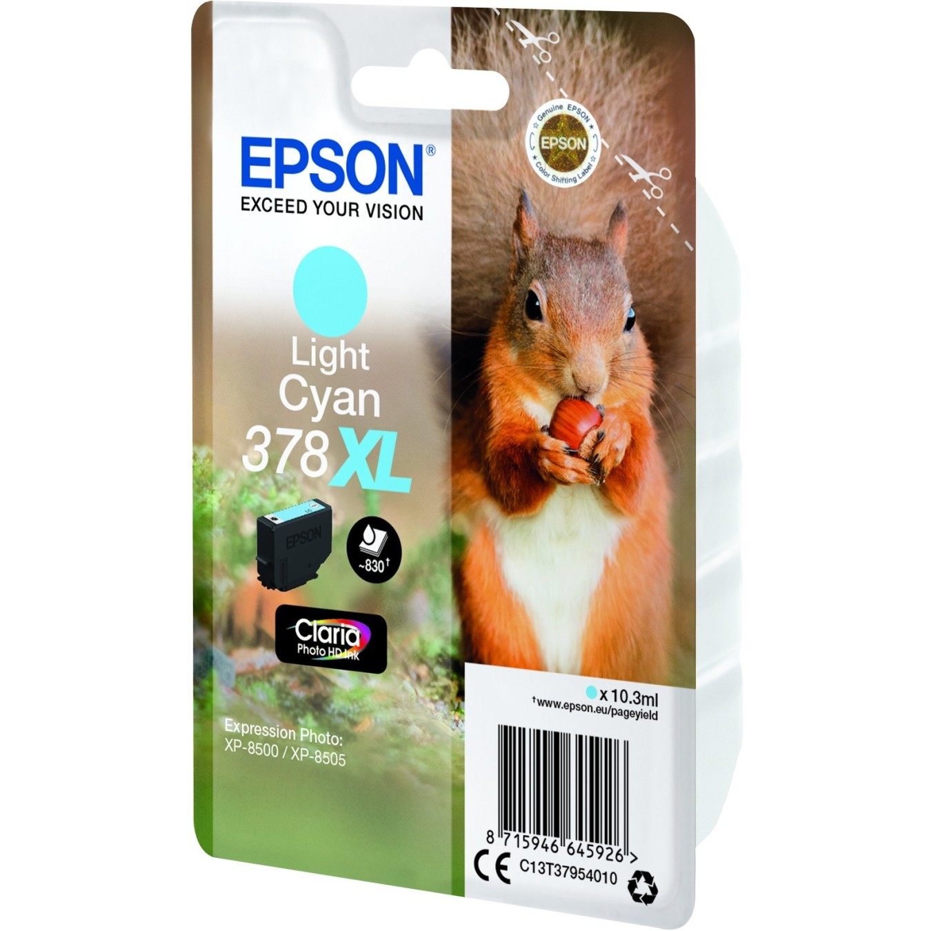 Epson Ink 378XL - C13T37954010 - Light Cyan up to 830 pages — Buy in Cyprus with Fast Delivery