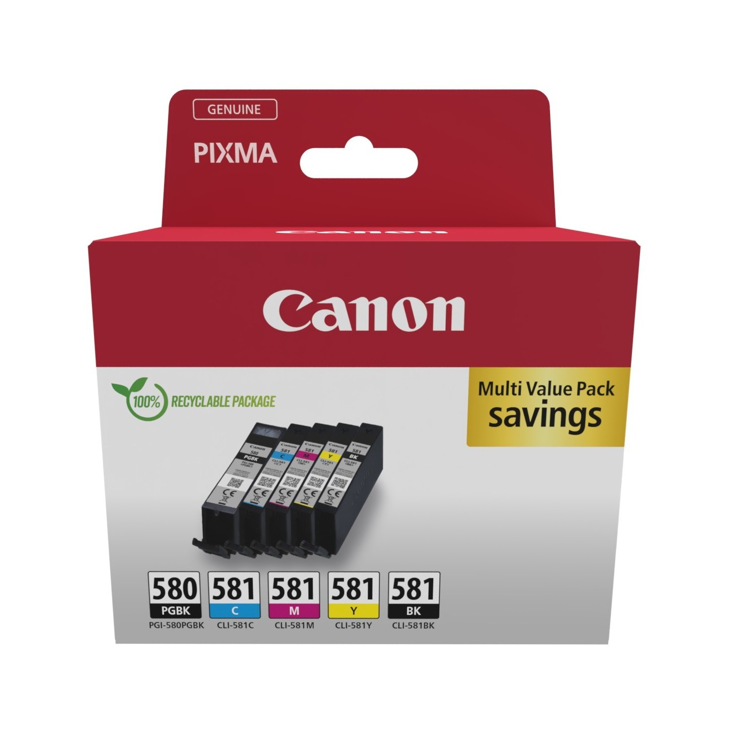 Canon Ink PGI-580 CLI-581 - 2078C007 - 5-pack BK C M Y PGBK — Buy in Cyprus with Fast Delivery