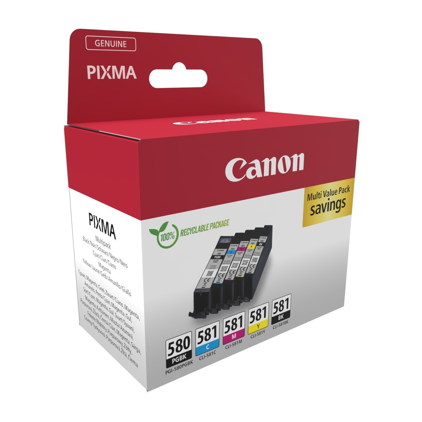 Canon Ink PGI-580 CLI-581 - 2078C007 - 5-pack BK C M Y PGBK — Buy in Cyprus with Fast Delivery