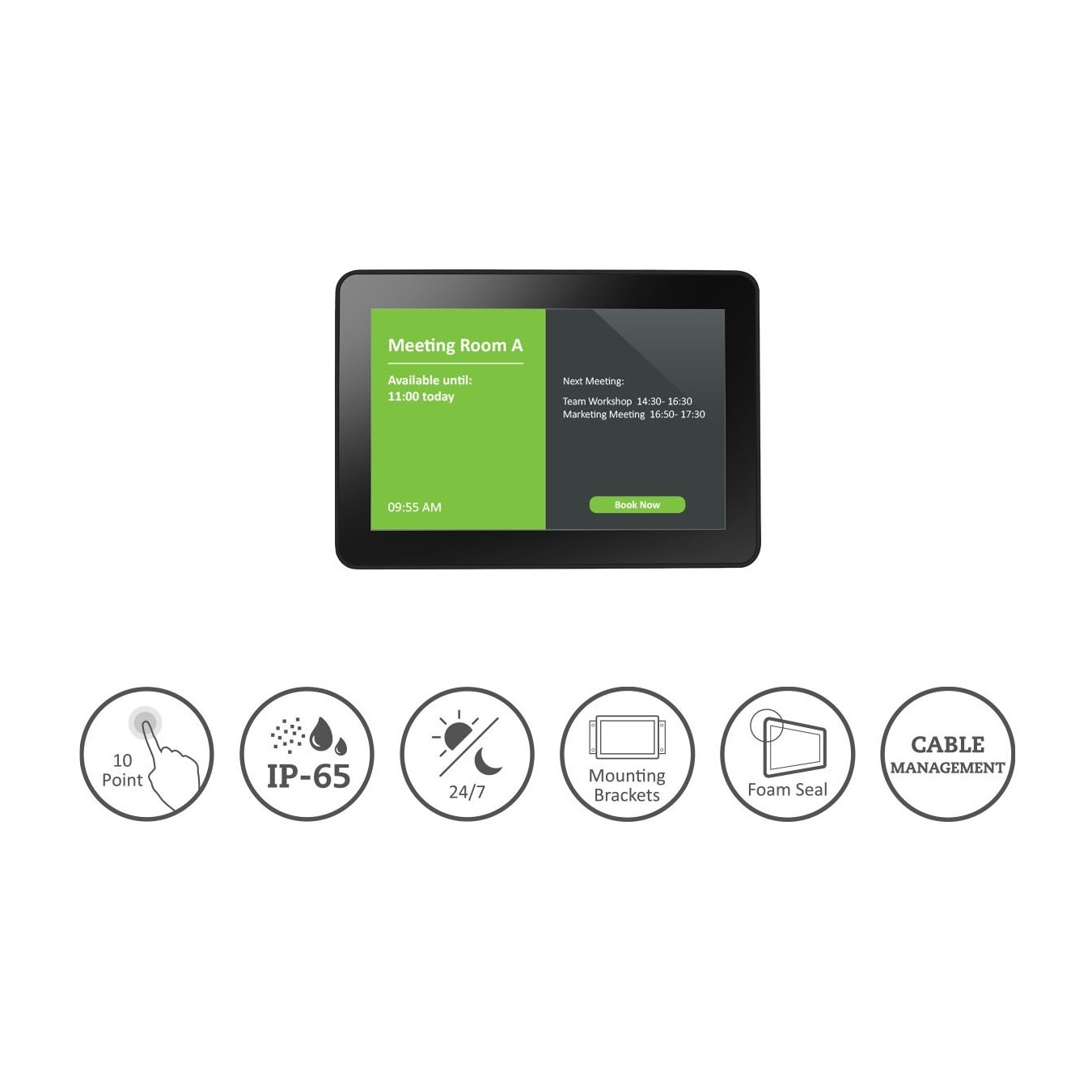AG neovo - TX-10 - 25.4cm 16:10 10 Point Touch Black — Buy in Cyprus with Fast Delivery