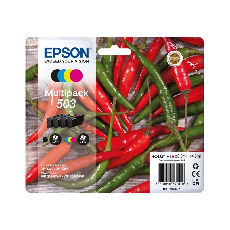 Buy Epson Ink 503 - C13T09Q64010 - 4-pack (BKMCY) up to 165 pages in Cyprus, Nicosia, Limassol, Larnaka, Pafos