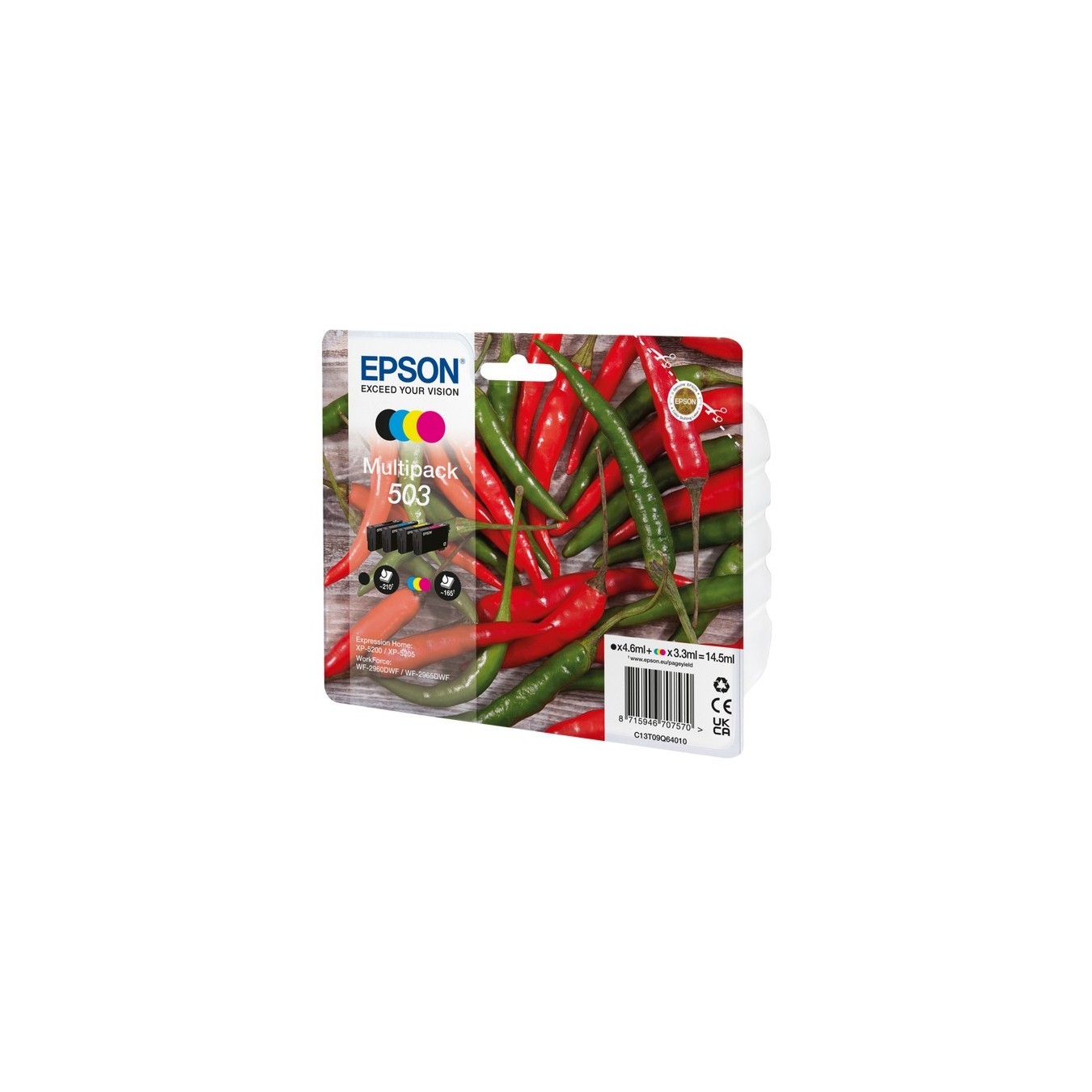 Epson Ink 503 - C13T09Q64010 - 4-pack (BKMCY) up to 165 pages — Buy in Cyprus with Fast Delivery