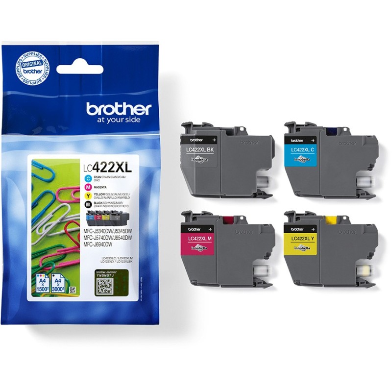 Buy Brother Ink - LC422XLVAL - 4-pack (BKCMY) in Cyprus, Nicosia, Limassol, Larnaka, Pafos