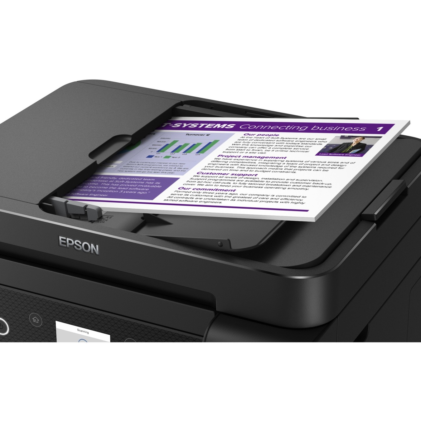 Epson EcoTank Inkjet Printer - ET-3850 - 3-in-1, A4, Wi-Fi WLAN, ADF, Duplex — Buy in Cyprus with Fast Delivery