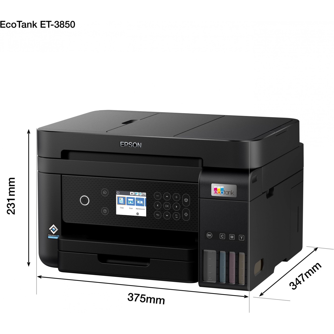 Epson EcoTank Inkjet Printer - ET-3850 - 3-in-1, A4, Wi-Fi WLAN, ADF, Duplex — Buy in Cyprus with Fast Delivery