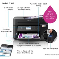 Epson EcoTank Inkjet Printer - ET-3850 - 3-in-1, A4, Wi-Fi WLAN, ADF, Duplex — Buy in Cyprus with Fast Delivery