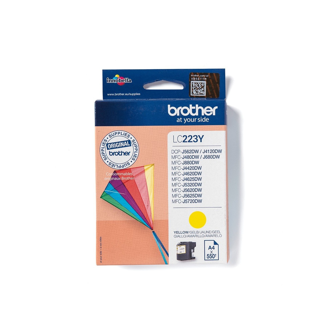 Brother Ink - LC-223Y - Yellow up to 550 pages per ISO IEC 24711 — Buy in Cyprus with Fast Delivery